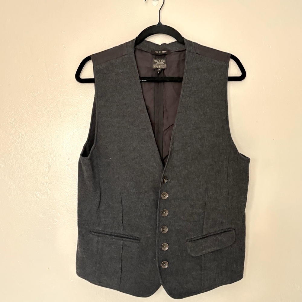 Rag & Bone Great and black Cotton Single Breasted Vest